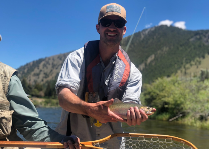 A man holding a fish